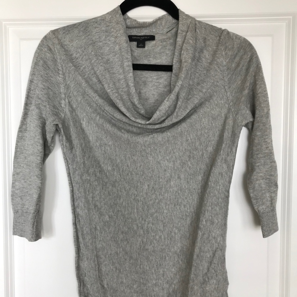 Classy Grey Banana Republic Drop Neck Sweater